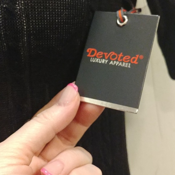 NWT Devoted Black Knit Dress - Picture 6 of 6